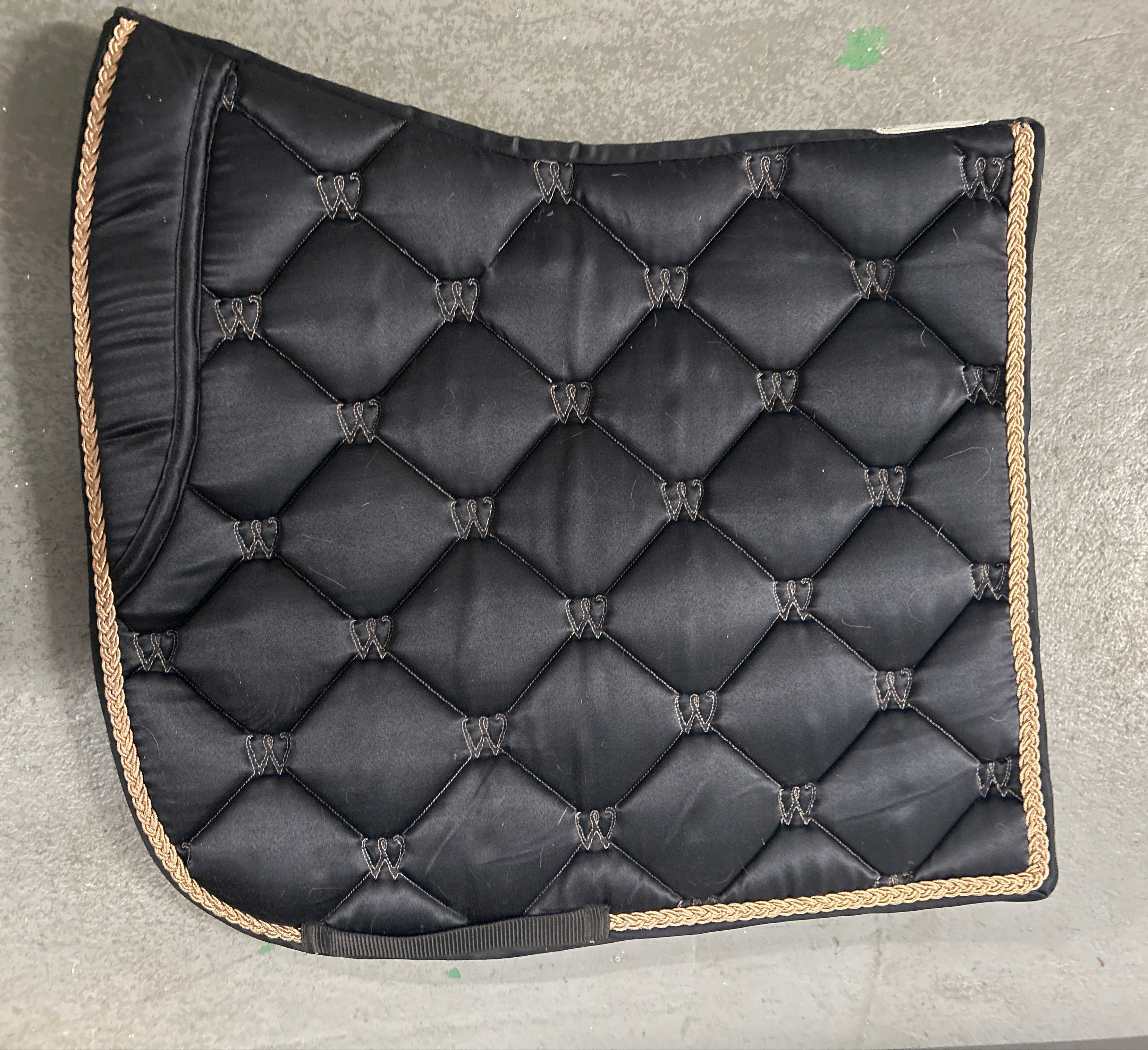 Waldhausen Dressage Saddle Pad Black/Rose Gold-Dressage Saddle Pad-Consignment-Evolution Equestrian Co.