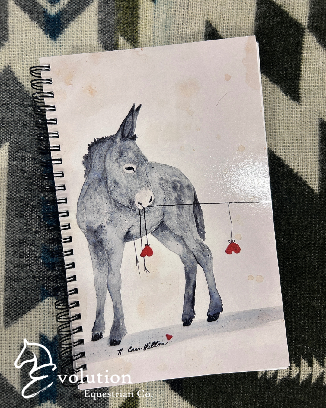 Watercolour Blank Journals-Gift-Nancy Carr Hilton-Horse and Cat-Evolution Equestrian Co.
