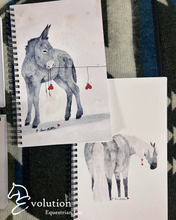 Load image into Gallery viewer, Watercolour Blank Journals-Gift-Nancy Carr Hilton-Horse and Cat-Evolution Equestrian Co.
