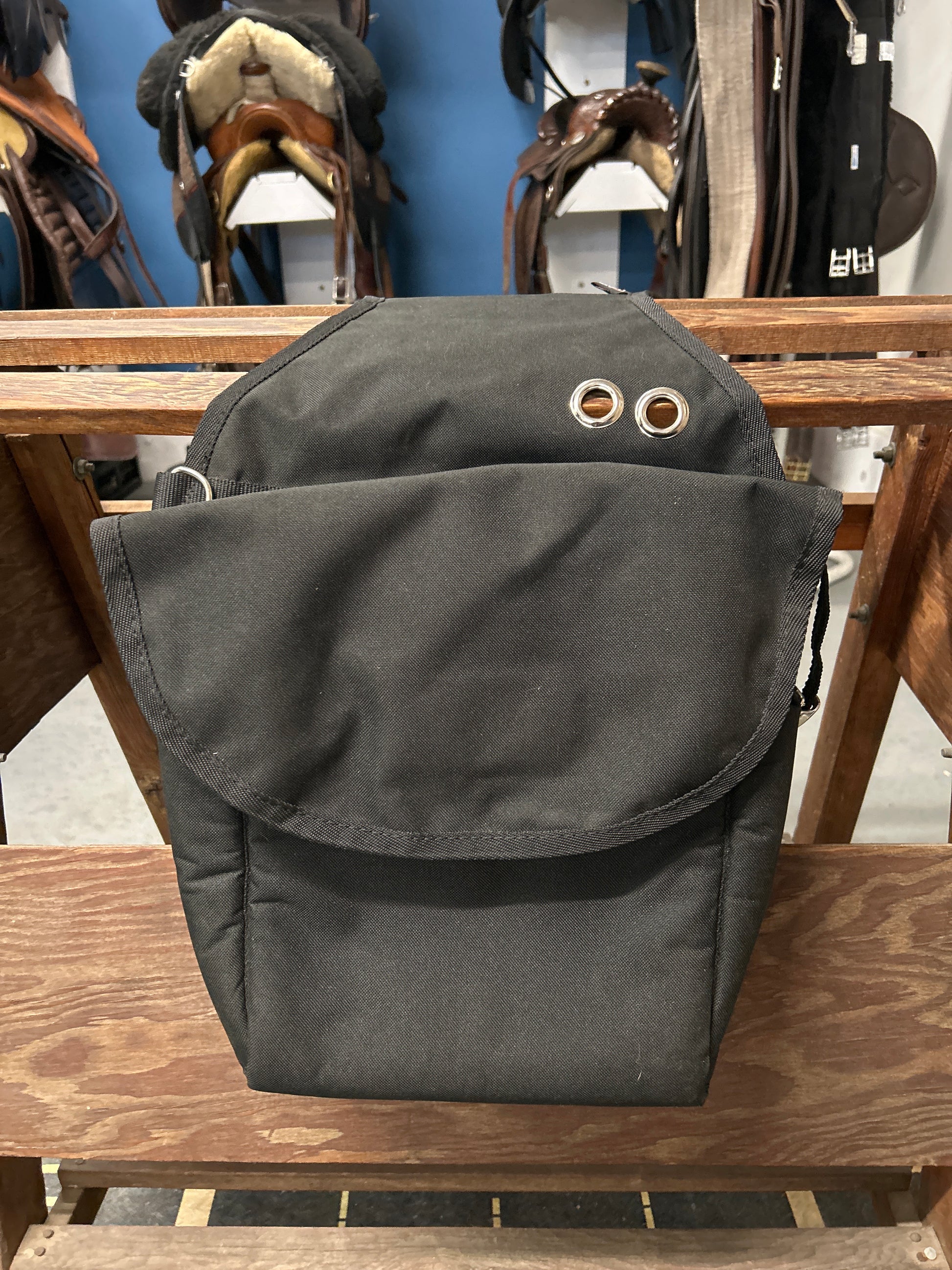 Weaver Insulated Nylon Saddle Bags Black-Saddle Bags-Consignment-Evolution Equestrian Co.