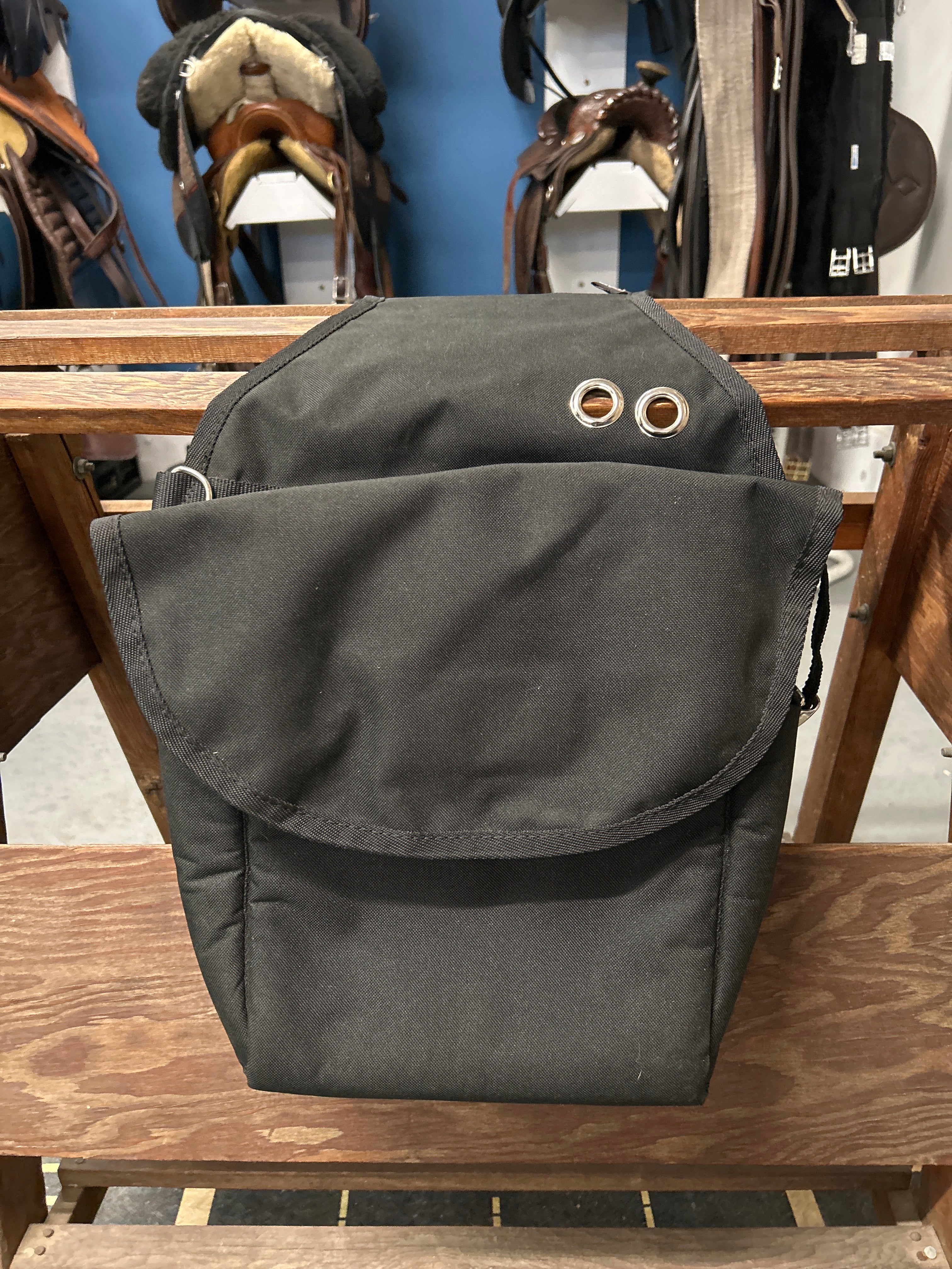 Weaver Insulated Nylon Saddle Bags Black-Saddle Bags-Consignment-Evolution Equestrian Co.