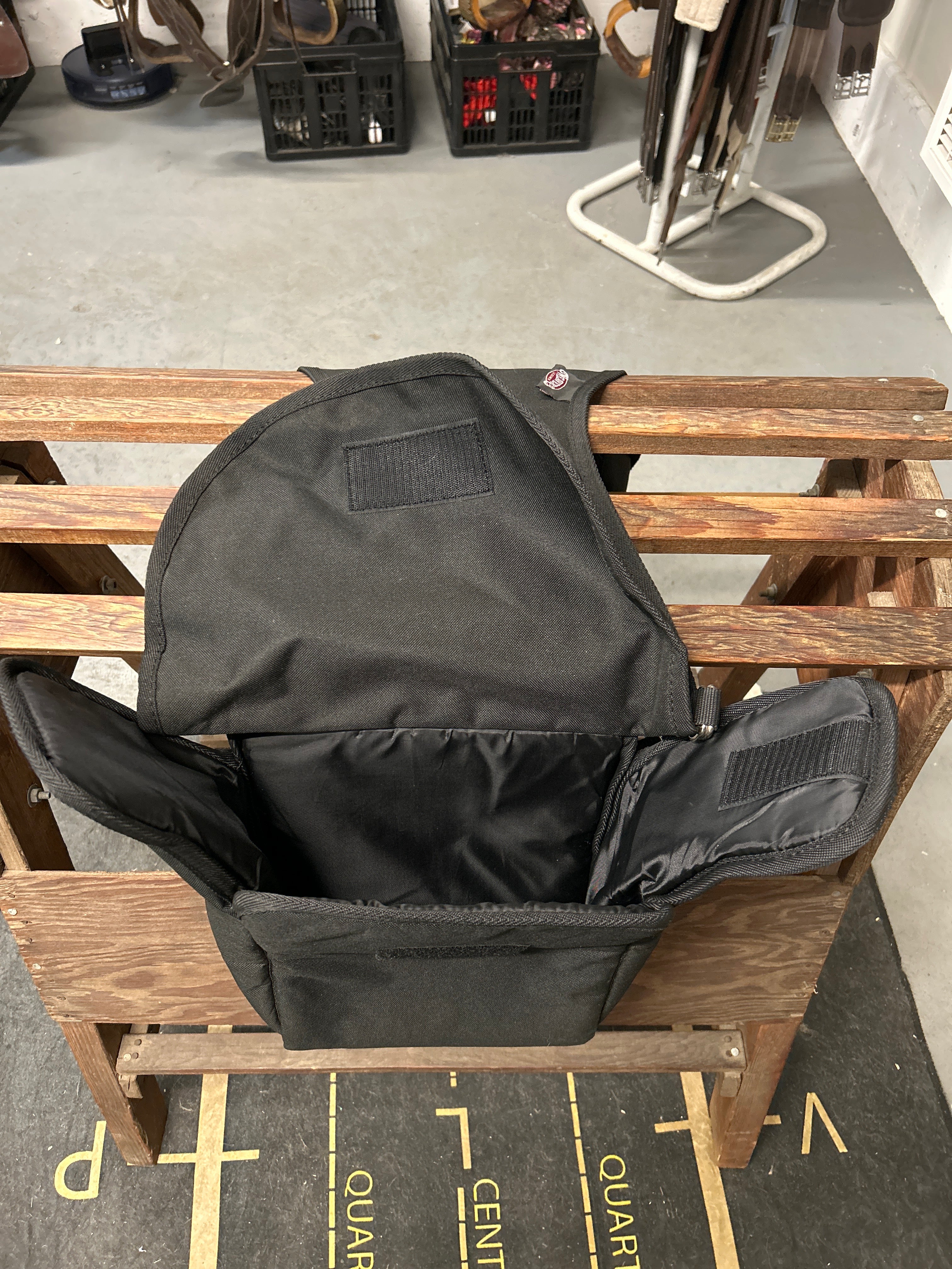 Weaver Insulated Nylon Saddle Bags Black-Saddle Bags-Consignment-Evolution Equestrian Co.