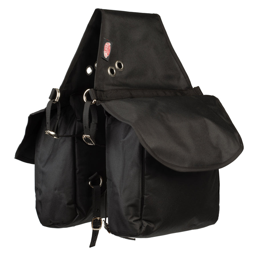 Weaver Insulated Nylon Saddle Bags Black-Saddle Bags-Consignment-Evolution Equestrian Co.