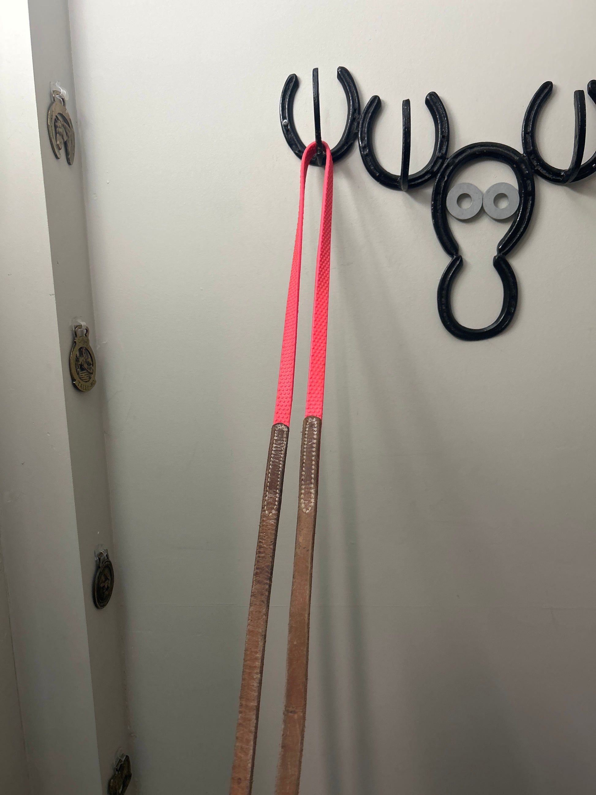 Weaver Leather Hot Pink Rubber Barrel Reins-Western Reins-Consignment-Evolution Equestrian Co.