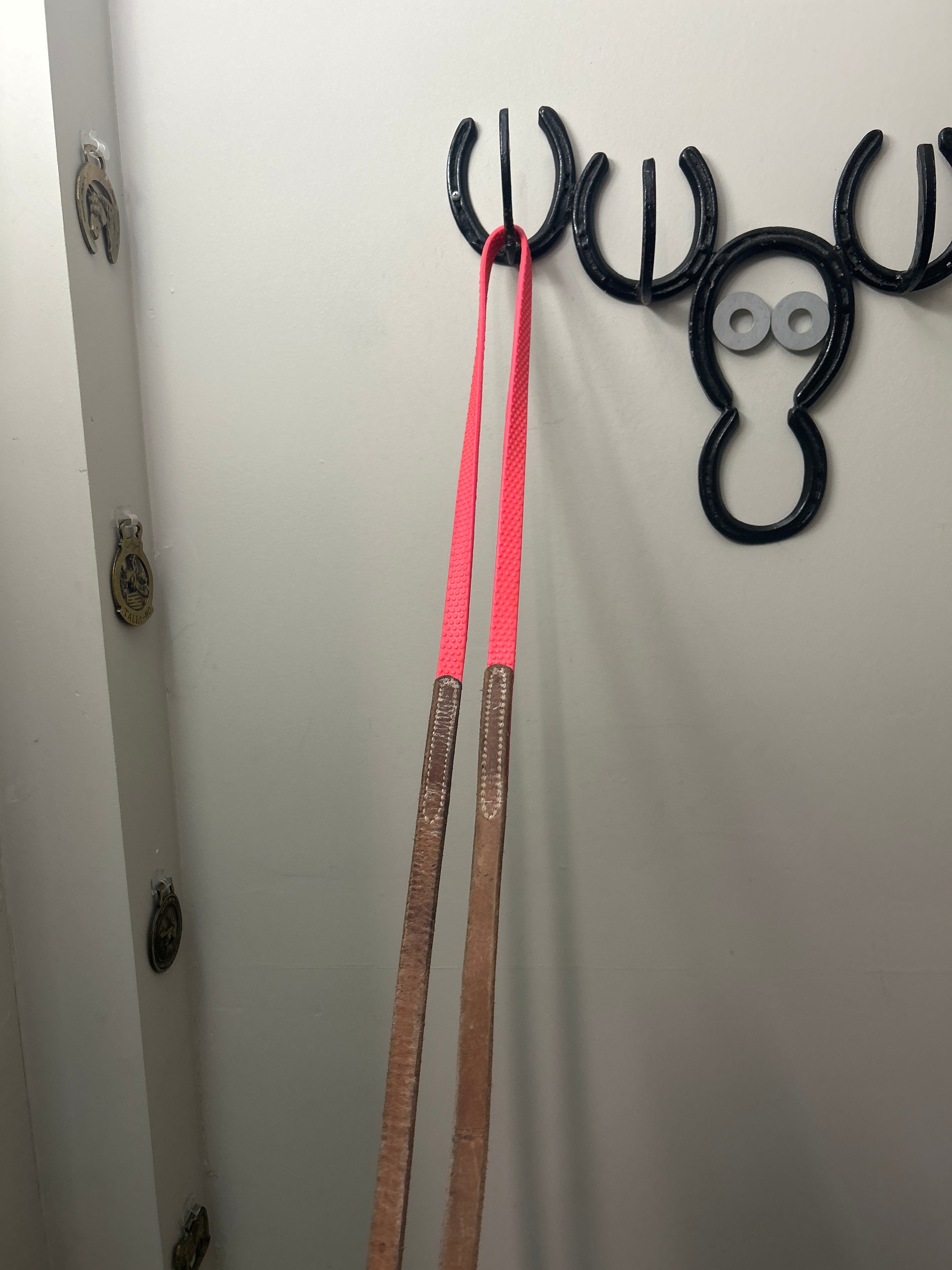 Weaver Leather Hot Pink Rubber Barrel Reins-Western Reins-Consignment-Evolution Equestrian Co.