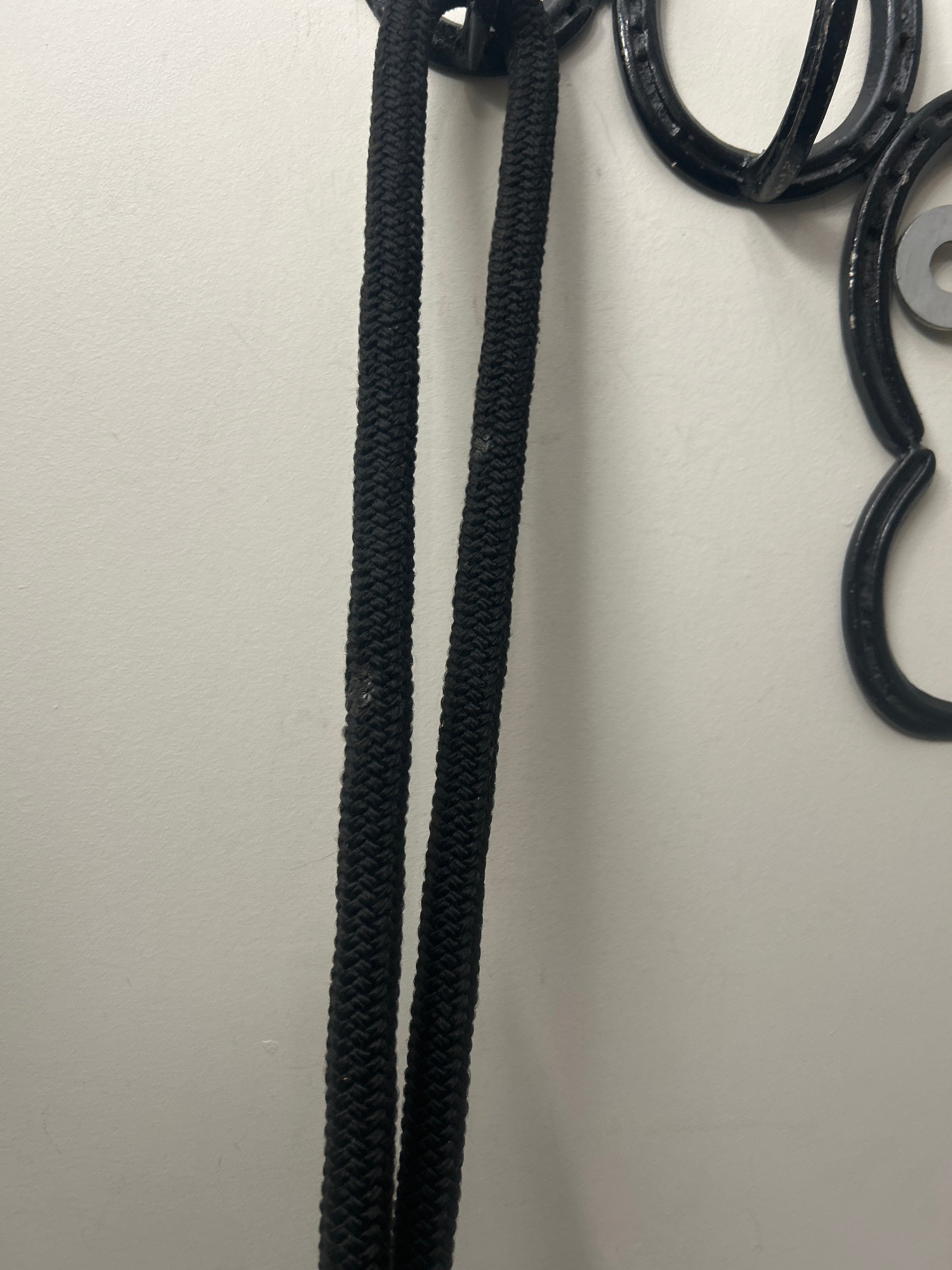 Western Black Rope Reins-Western Reins-Consignment-Evolution Equestrian Co.