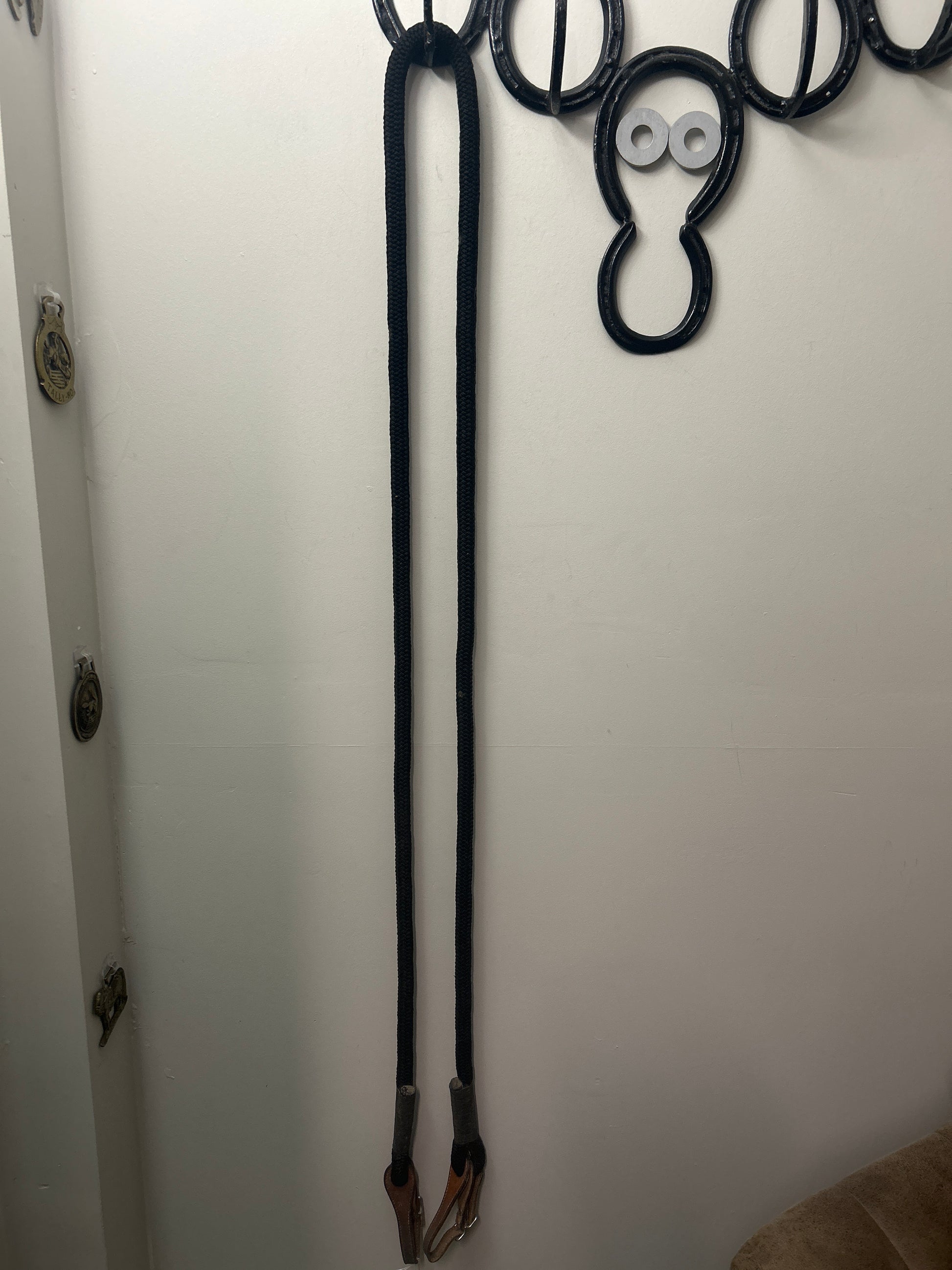 Western Black Rope Reins-Western Reins-Consignment-Evolution Equestrian Co.