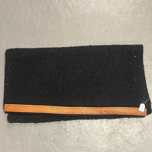 Load image into Gallery viewer, Western Black Saddle Blanket with Leather Wears-Western Tack-Consignment-Evolution Equestrian Co.
