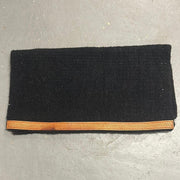 Western Black Saddle Blanket with Leather Wears-Western Tack-Consignment-Evolution Equestrian Co.