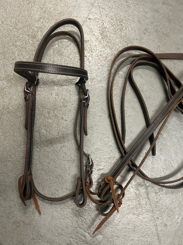 Western Headstall with Reins-Western Headstall-Consignment-Evolution Equestrian Co.