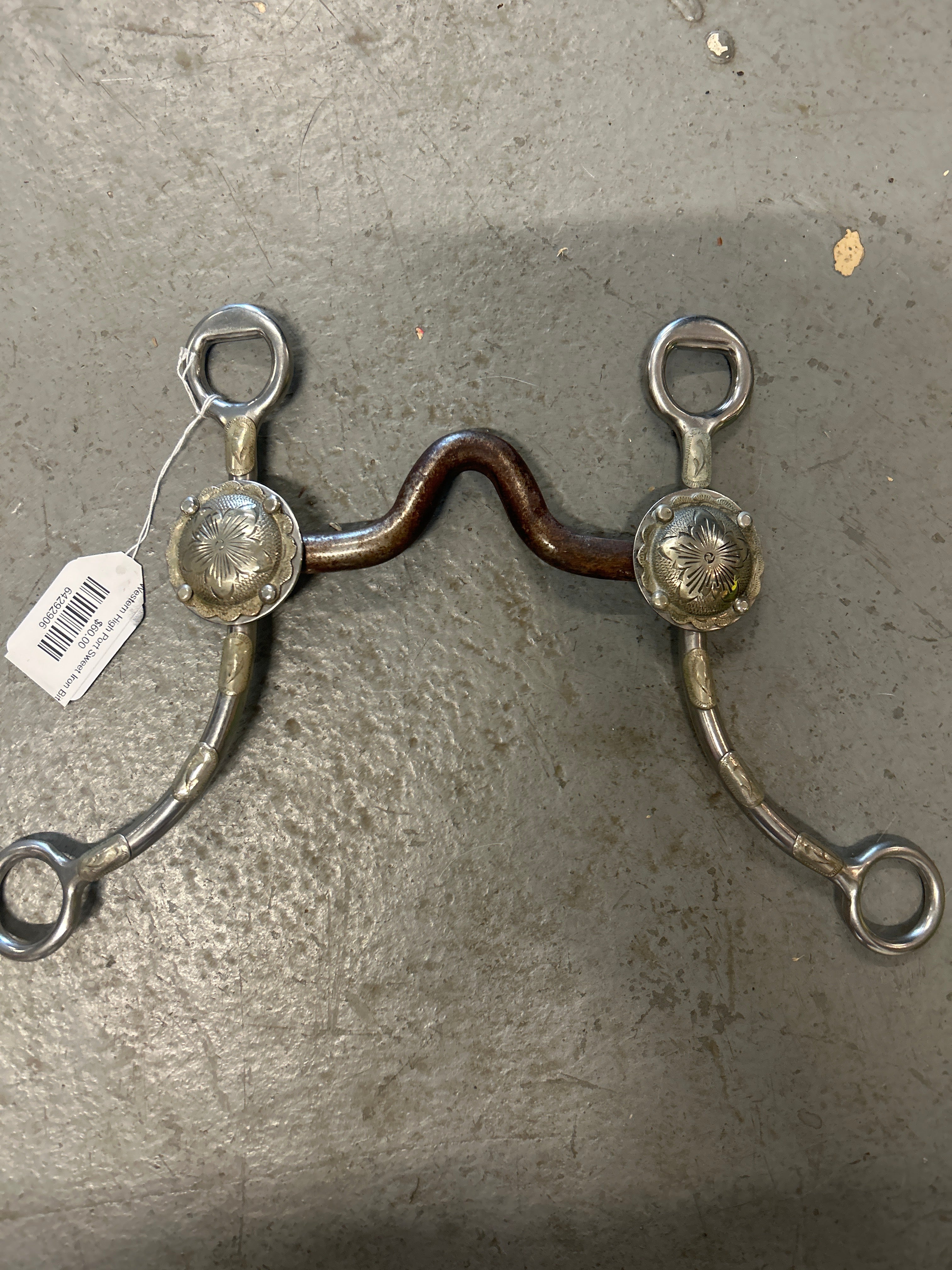 Western High Port Sweet Iron Bit-Bits-Consignment-Evolution Equestrian Co.