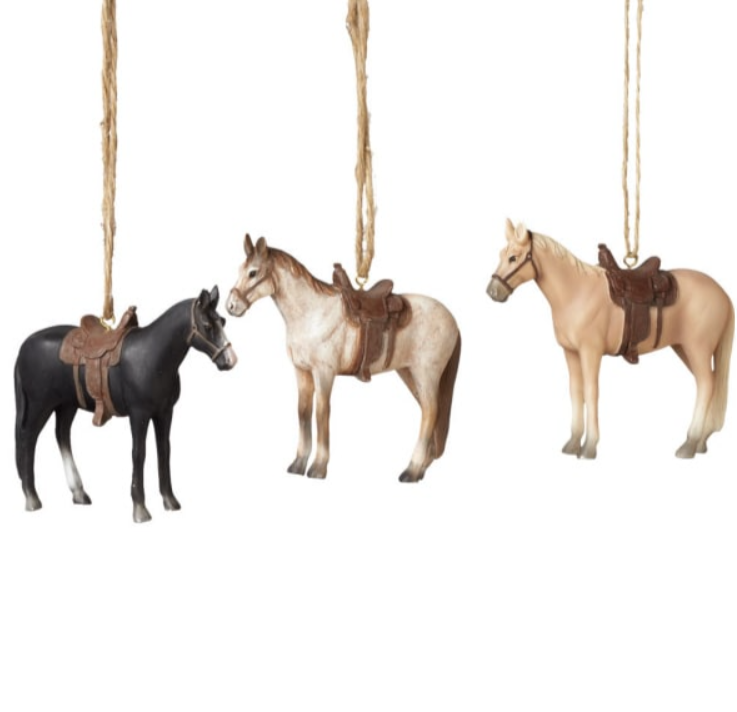 Western Horse Ornaments-Christmas-Can Pro Equestrian Supply-Black-Evolution Equestrian Co.