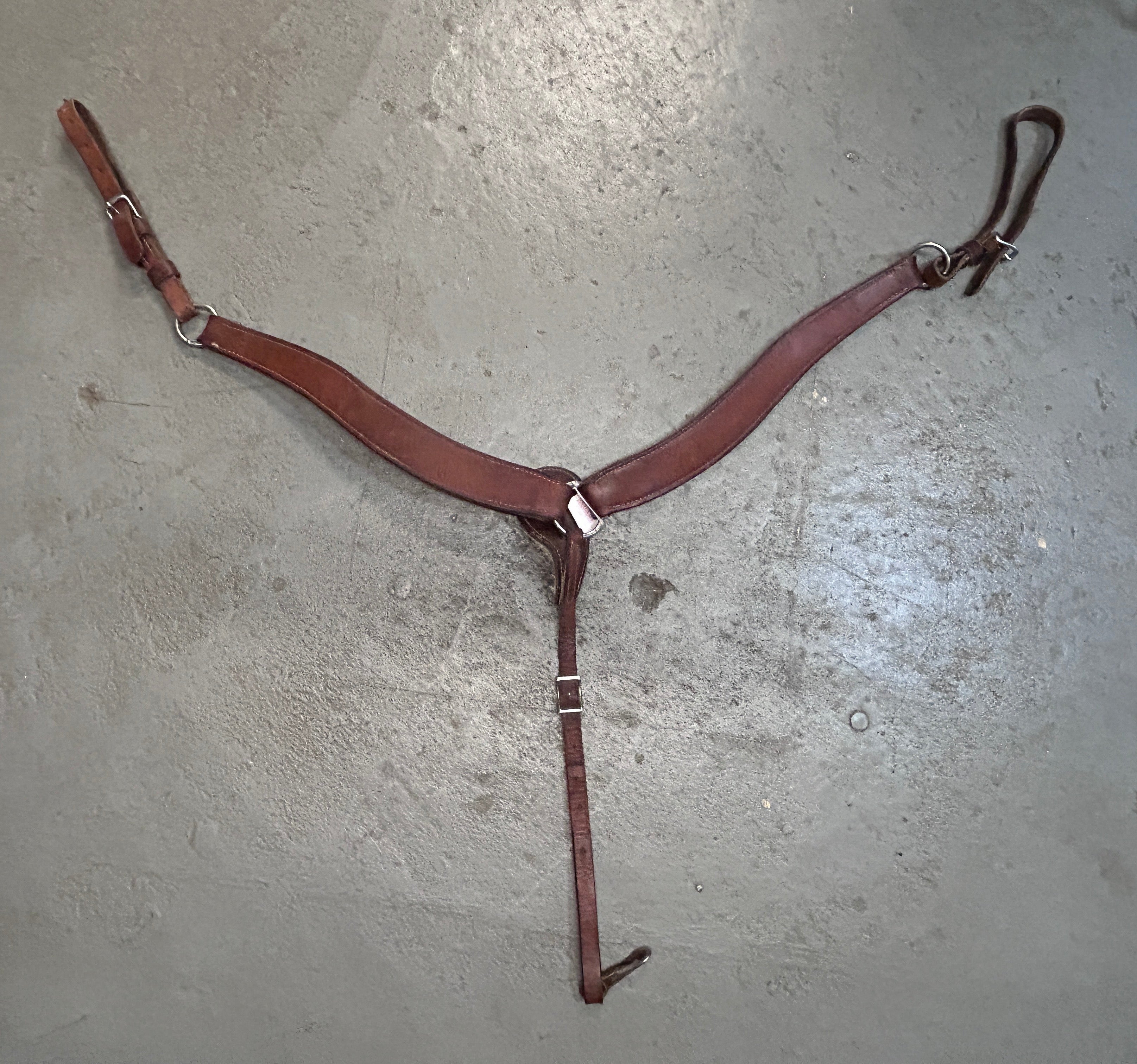 Western Leather Breastplate-Western Tack-Consignment-Evolution Equestrian Co.