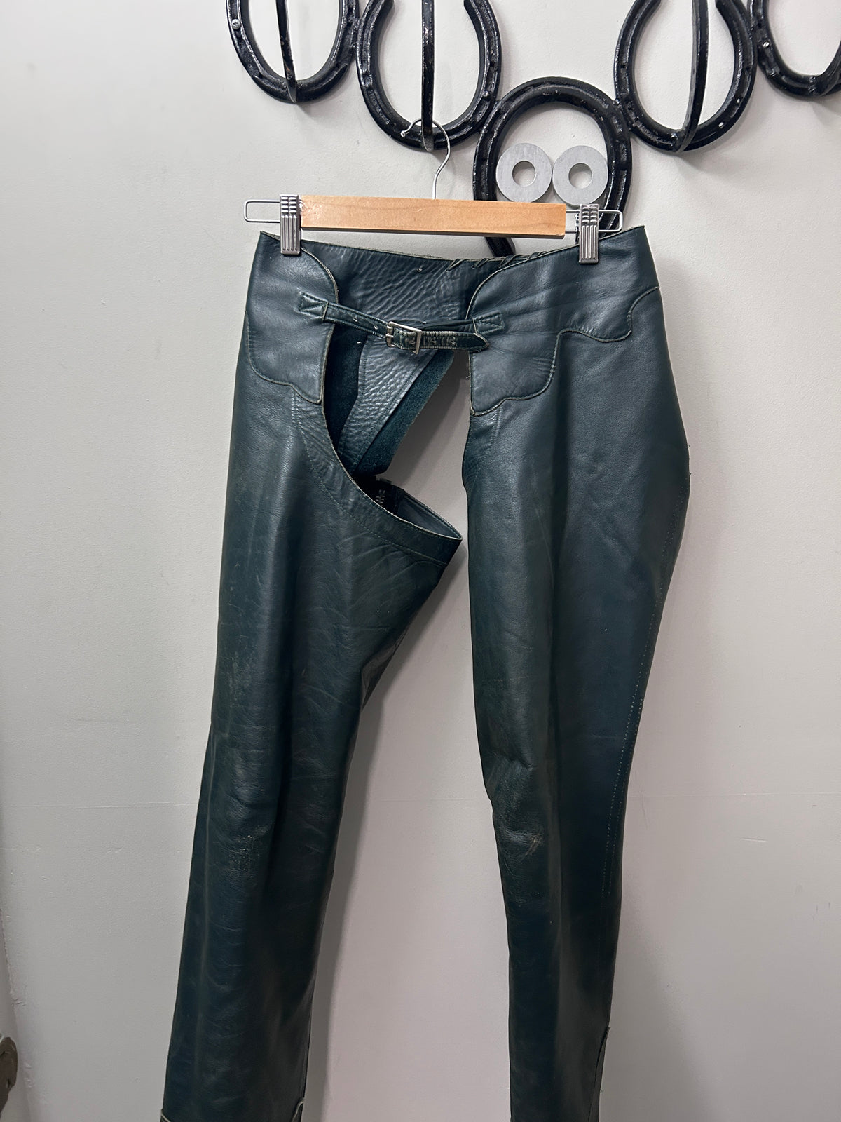 Western Leather Chaps XSmall Dark Green