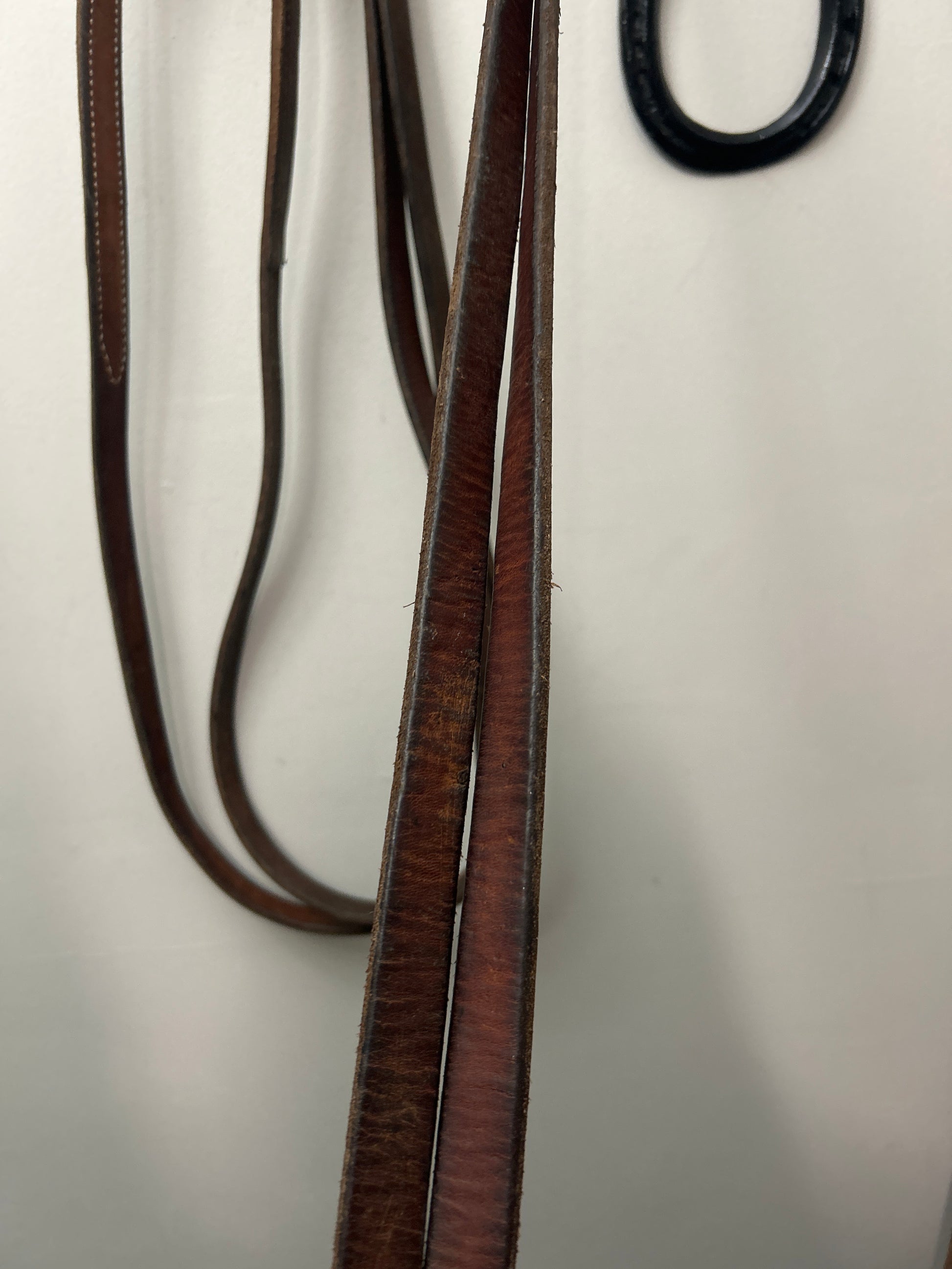Western Split Reins with Leather Martingale Stops-Western Reins-Consignment-Evolution Equestrian Co.