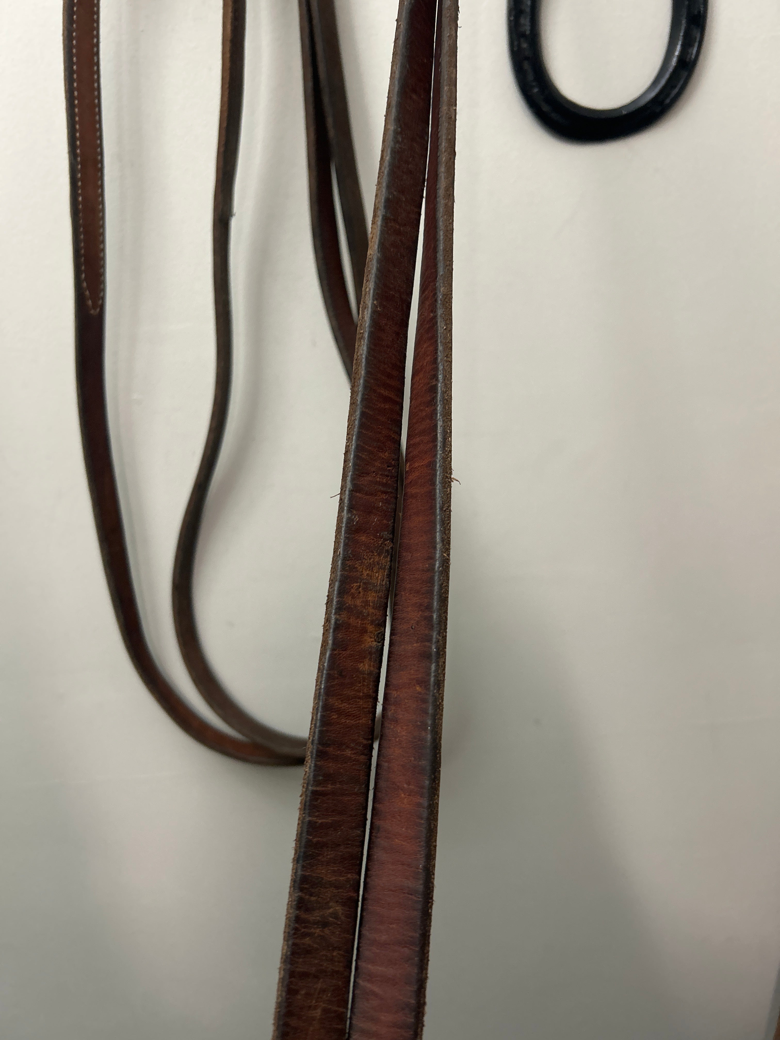 Western Split Reins with Leather Martingale Stops-Western Reins-Consignment-Evolution Equestrian Co.