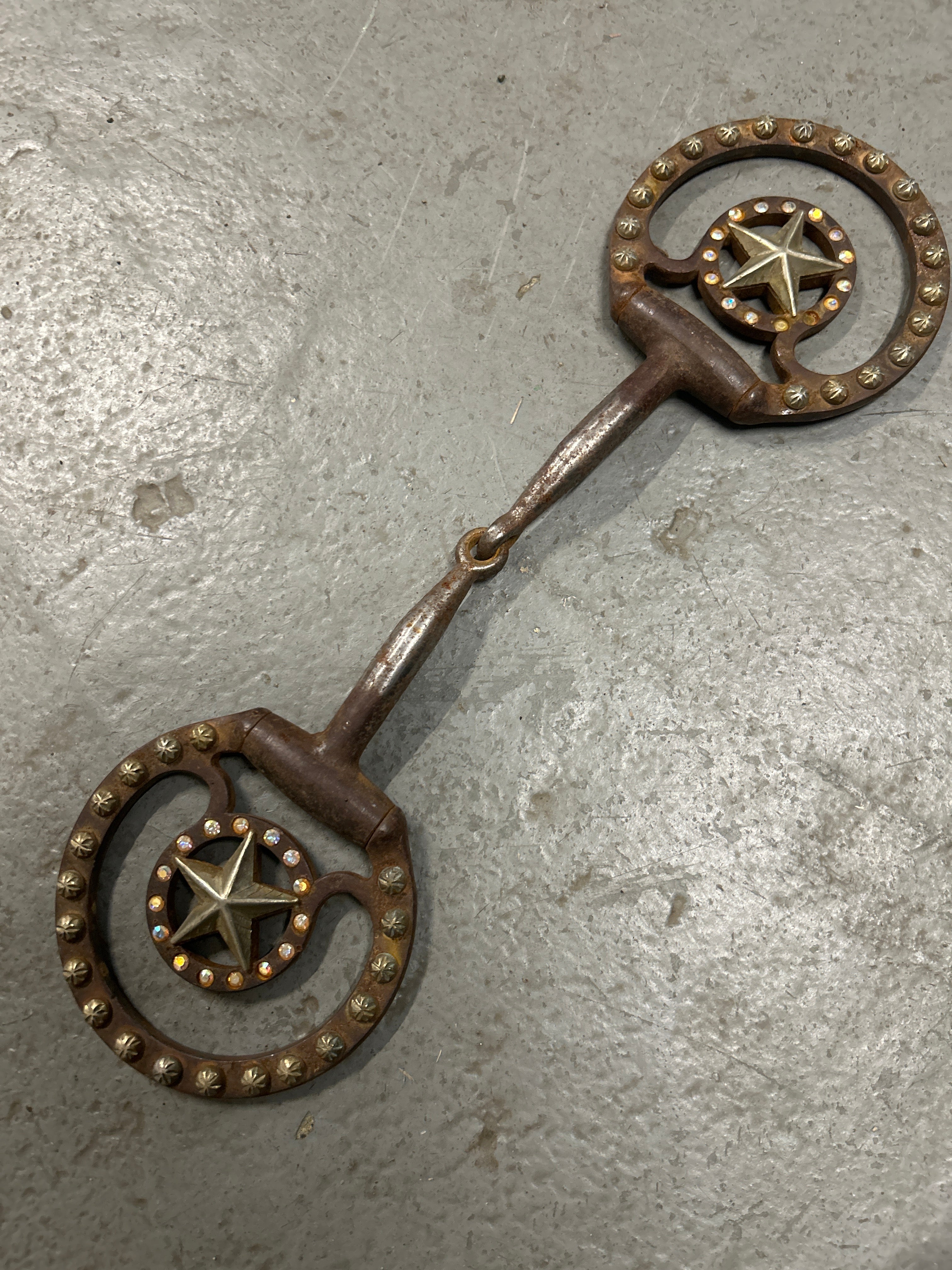 Western Sweet Iron Texas Star Snaffle-Bit-Consignment-Evolution Equestrian Co.