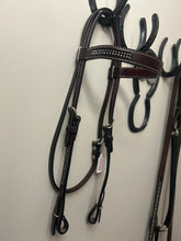 Load image into Gallery viewer, Western Tack Set with Brown Leather and Gems-Western Headstall-Consignment-Evolution Equestrian Co.

