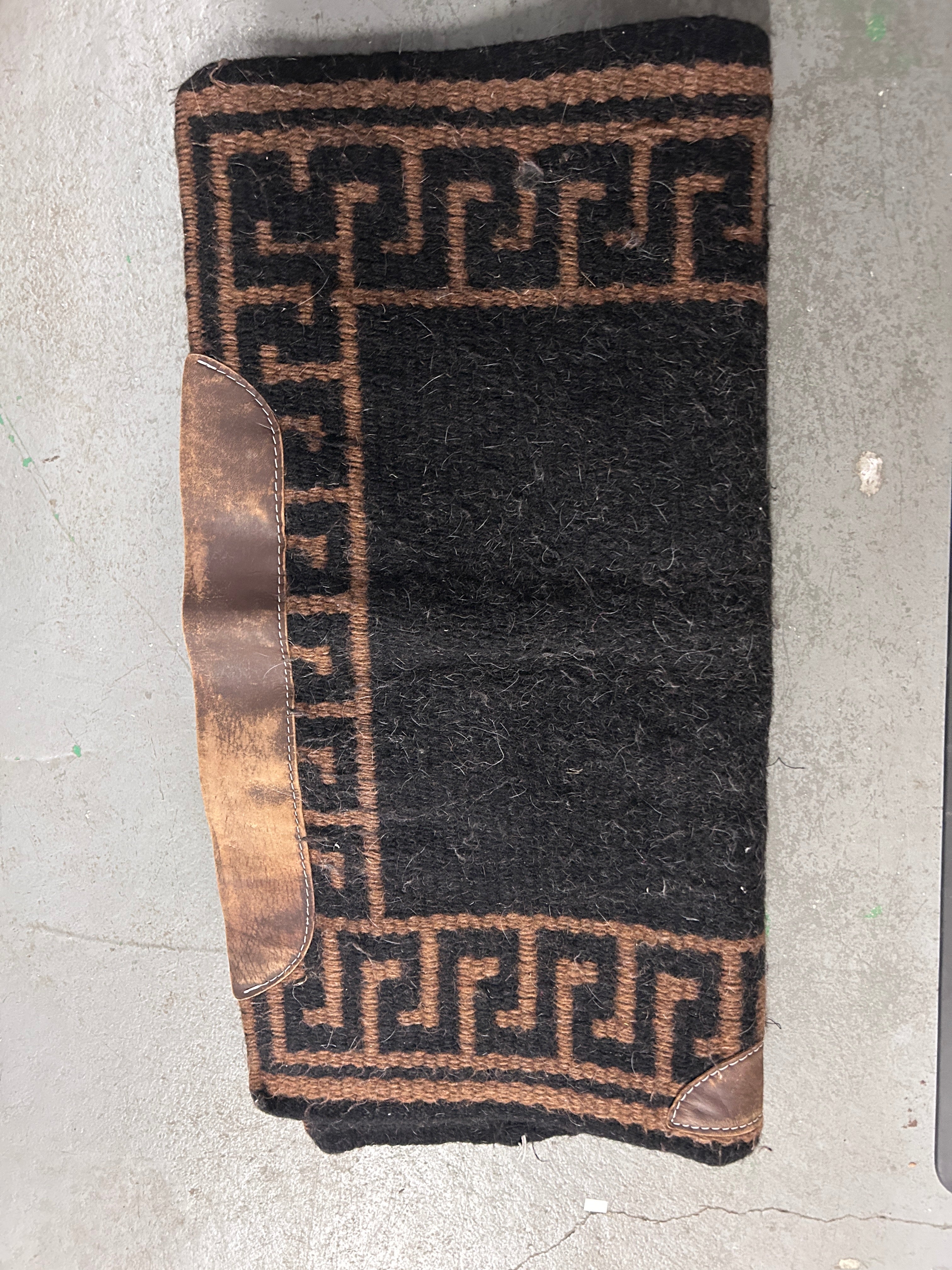 Western Wool Blanket Brown-Western Saddle Pad-Consignment-Evolution Equestrian Co.