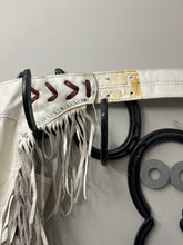Load image into Gallery viewer, White Leather Western Chaps-Chaps-Consignment-Evolution Equestrian Co.
