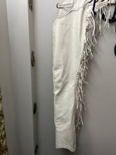 Load image into Gallery viewer, White Leather Western Chaps-Chaps-Consignment-Evolution Equestrian Co.
