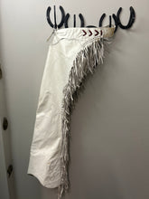 Load image into Gallery viewer, White Leather Western Chaps-Chaps-Consignment-Evolution Equestrian Co.
