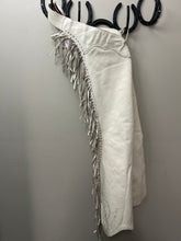 Load image into Gallery viewer, White Leather Western Chaps-Chaps-Consignment-Evolution Equestrian Co.
