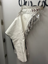 Load image into Gallery viewer, White Leather Western Chaps-Chaps-Consignment-Evolution Equestrian Co.
