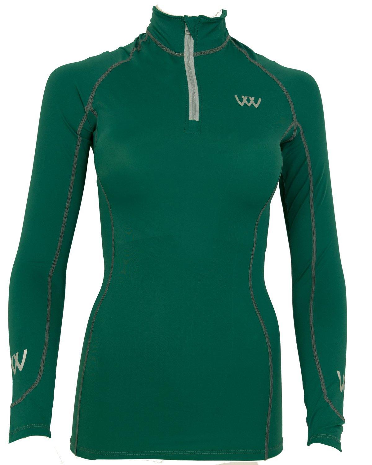 Woof Wear Performance Shirt Green Large-Riding Shirts-Consignment-Evolution Equestrian Co.