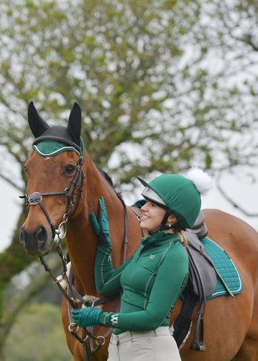 Woof Wear Performance Shirt Green Large-Riding Shirts-Consignment-Evolution Equestrian Co.