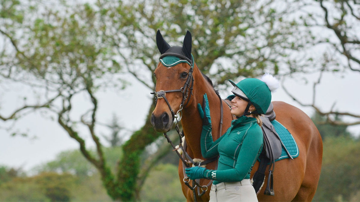 Woof Wear Performance Shirt Green Large-Riding Shirts-Consignment-Evolution Equestrian Co.