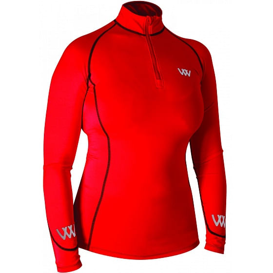 Woof Wear Performance Shirt Red Large-Riding Shirts-Consignment-Evolution Equestrian Co.