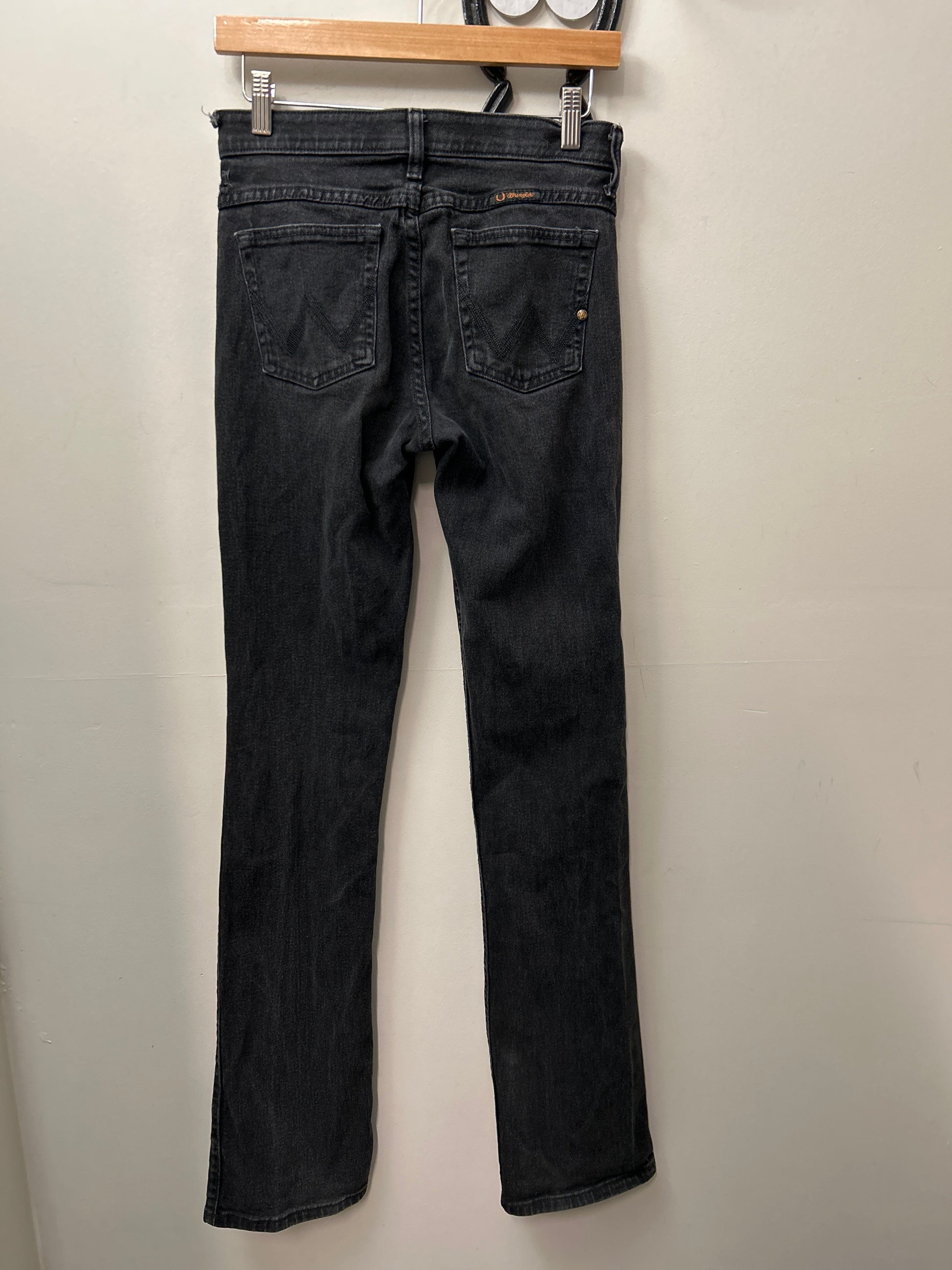 Wrangler Black Q-Baby Jeans 3/4 x 36-Jeans-Consignment-Evolution Equestrian Co.