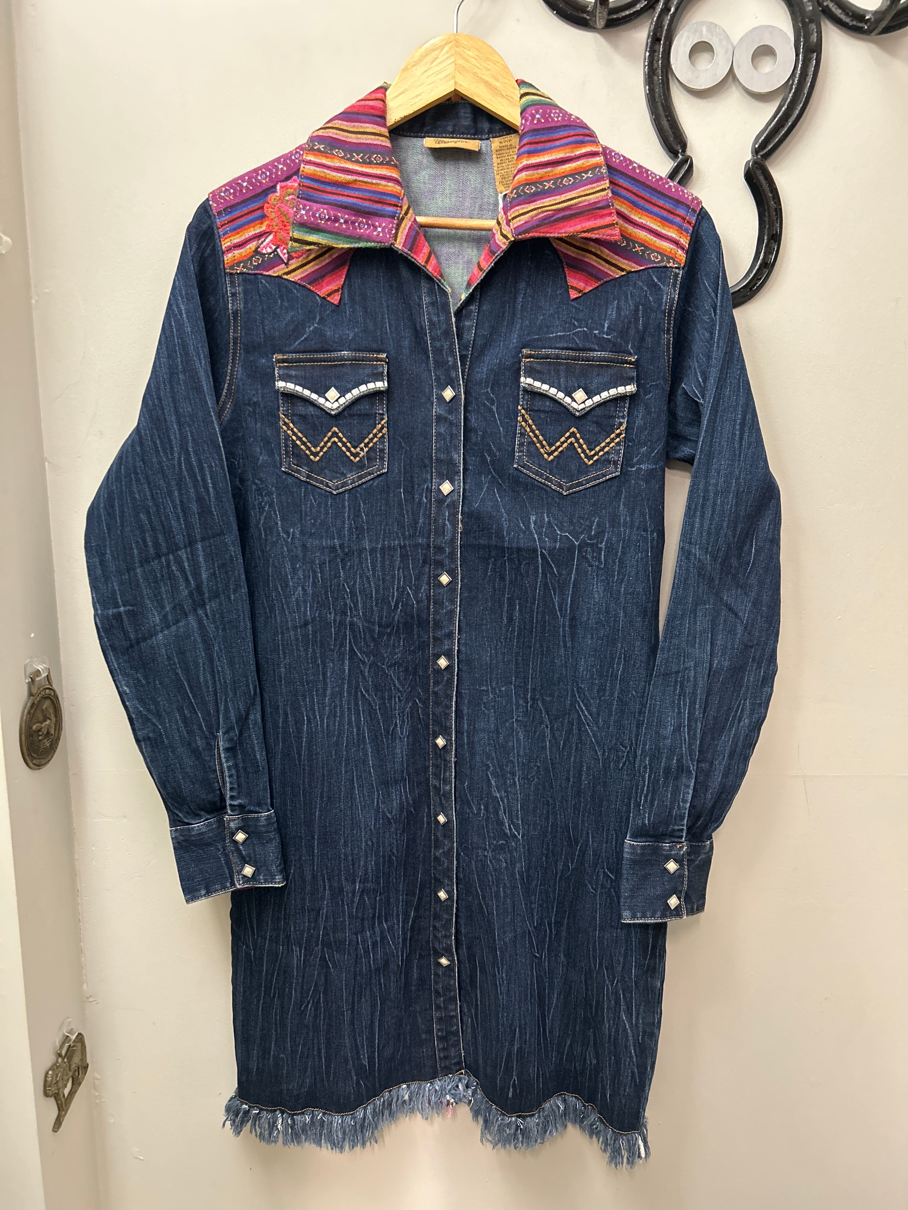 Wrangler Denim Shirt Dress Small-Apparel-Consignment-Evolution Equestrian Co.