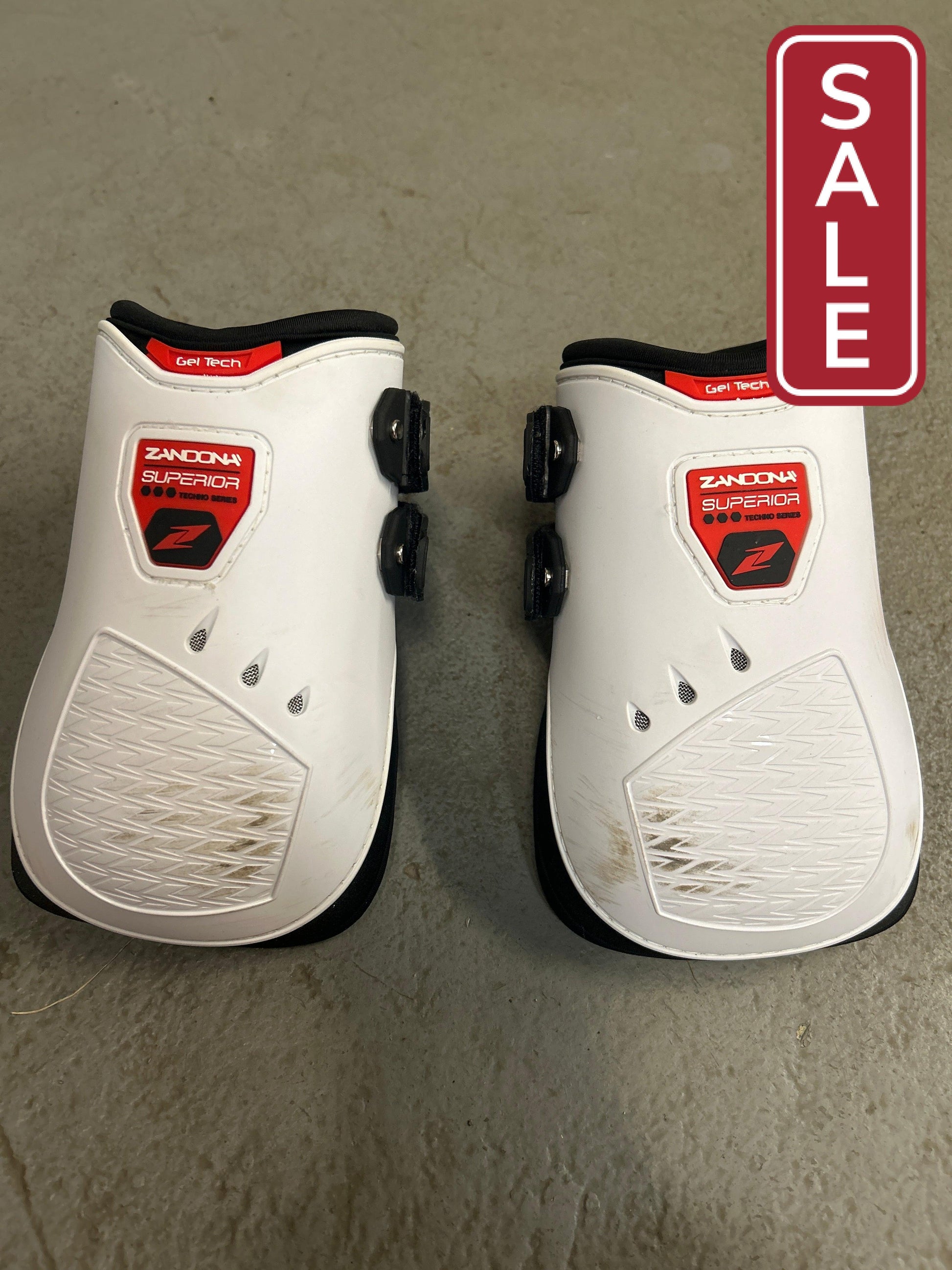 Zandona Superior Air Fetlock Boots Black Tabs-Horse Boots-Consignment-Evolution Equestrian Co.