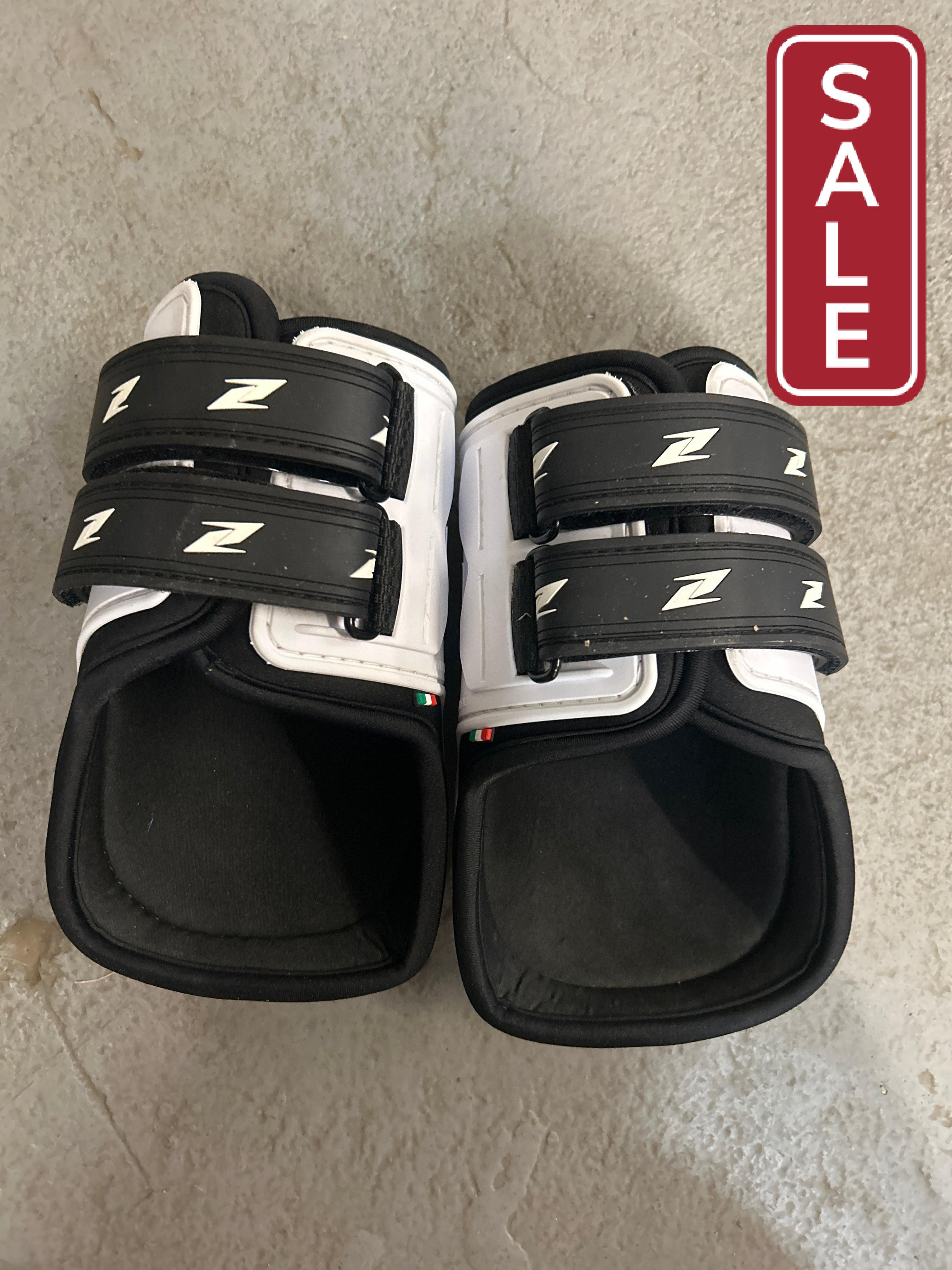 Zandona Superior Air Fetlock Boots Black Tabs-Horse Boots-Consignment-Evolution Equestrian Co.