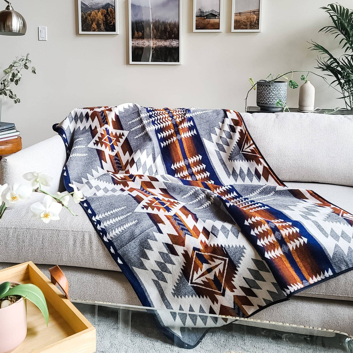Wylde Brigade - Mica Aztec Reversible Blanket: Throw-Wylde Brigade-Evolution Equestrian Co.