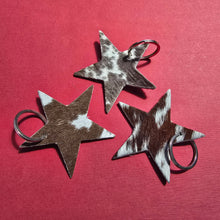 Load image into Gallery viewer, Rancher’s Closet Cowhide Star Keychain
