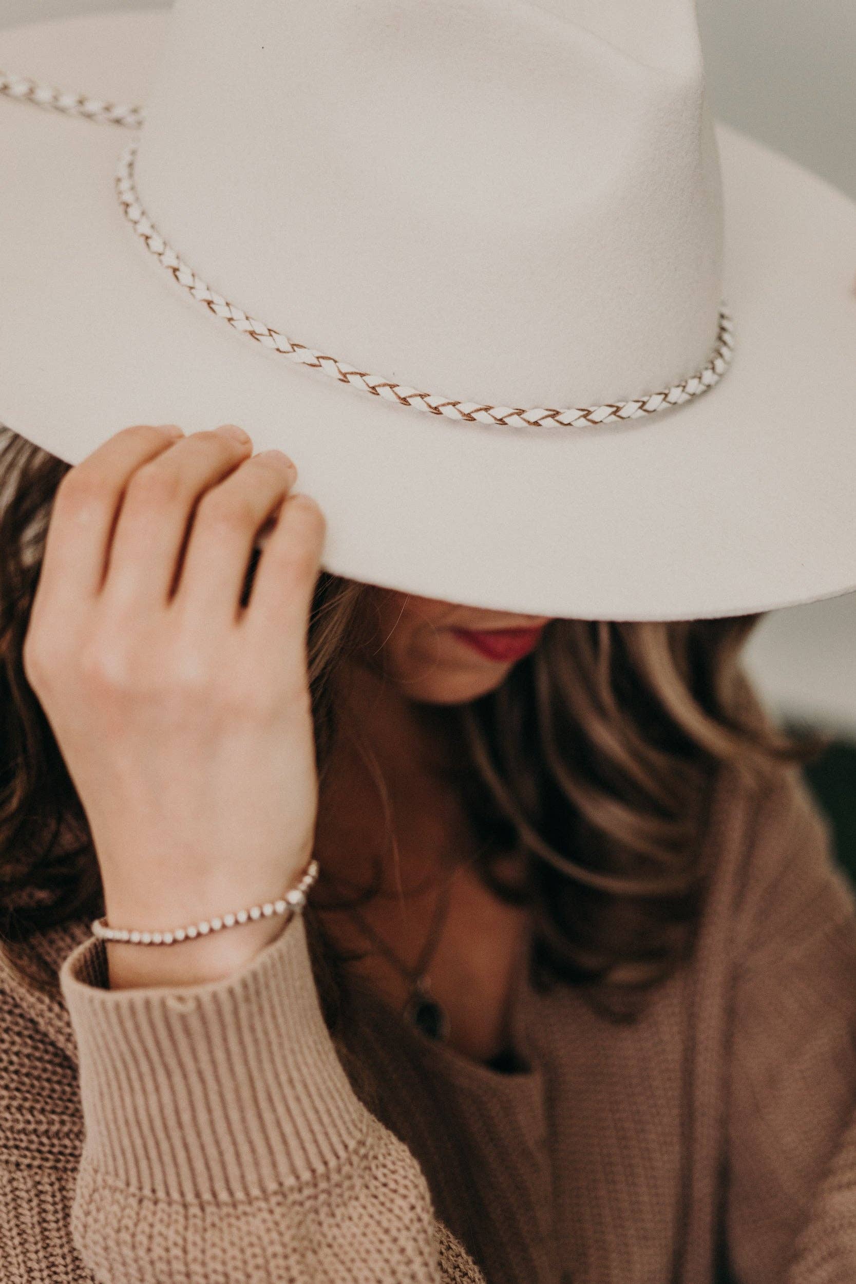WEST VON - Genuine Leather Braided Hat Band: Saddle-WEST VON-Evolution Equestrian Co.