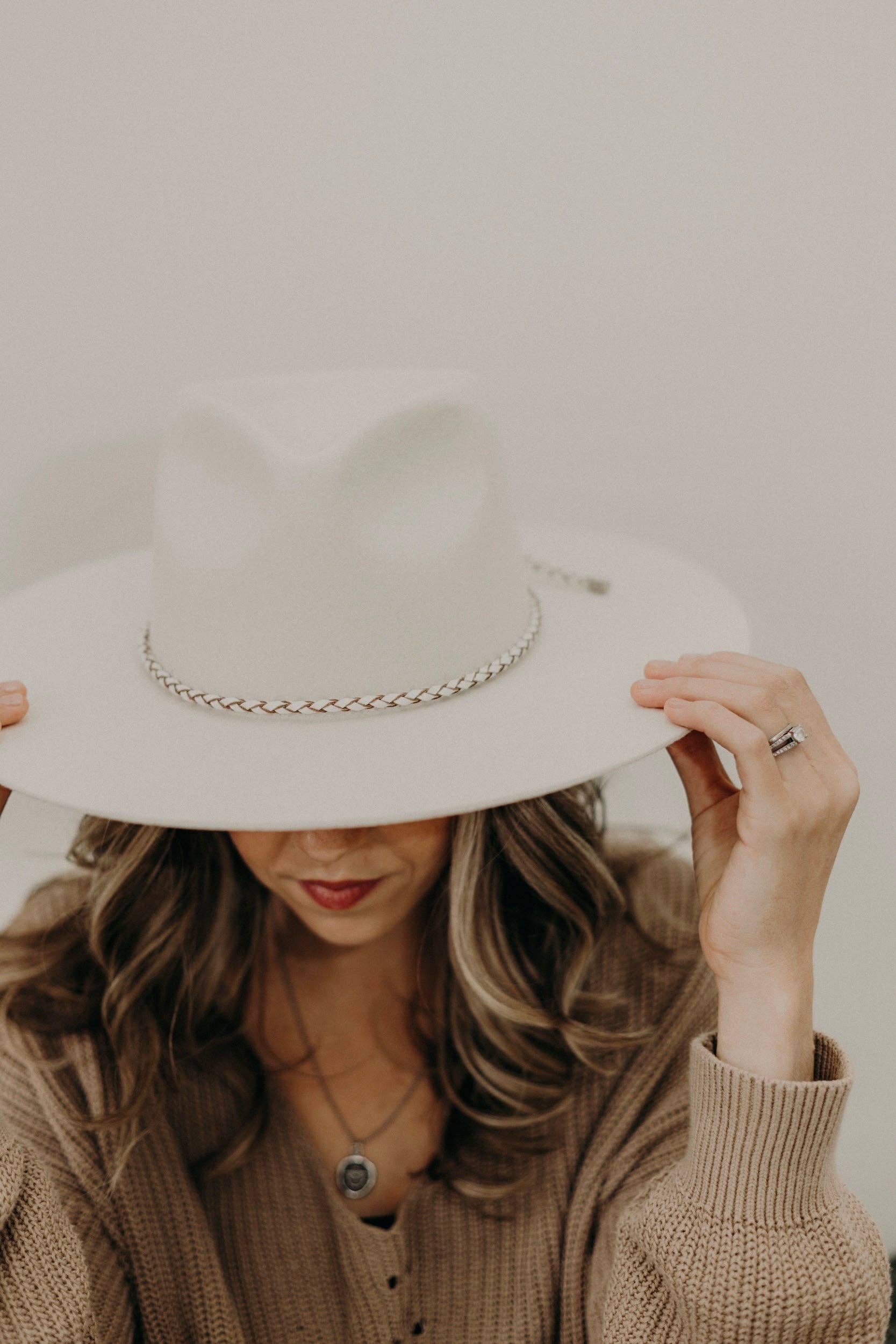 WEST VON - Genuine Leather Braided Hat Band: Saddle-WEST VON-Evolution Equestrian Co.