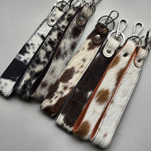 Load image into Gallery viewer, Ranchers Closet Cowhide Western Long Keychain
