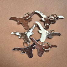 Load image into Gallery viewer, Ranchers Closet Cowhide Bull Keychain
