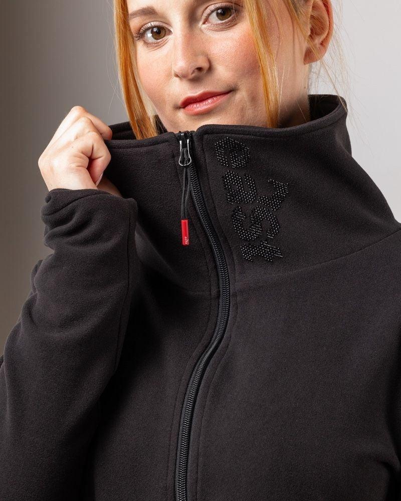 eaST Women's All Day Fleece Jacket Black Large-Jacket-Consignment-Evolution Equestrian Co.