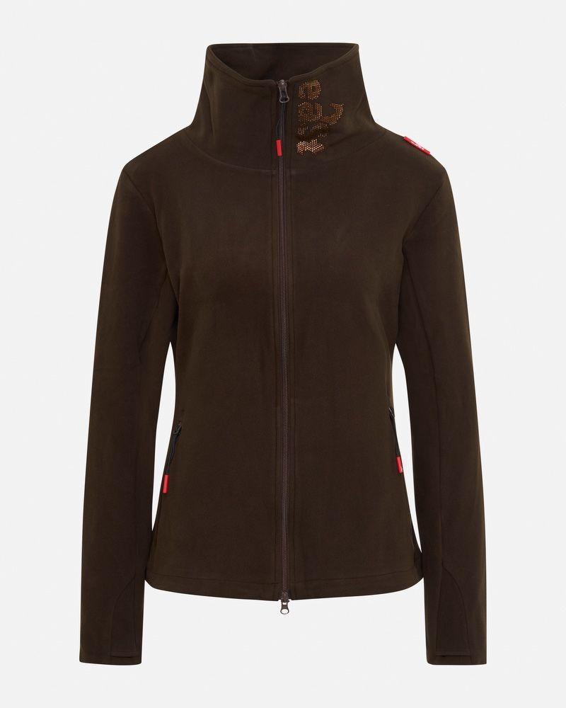 eaST Women's All Day Fleece Jacket Mocha Large-Jacket-Consignment-Evolution Equestrian Co.