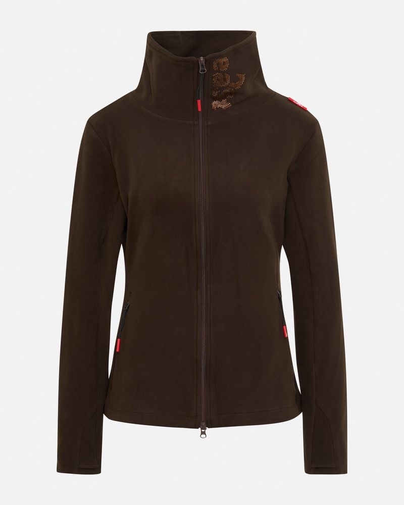 eaST Women's All Day Fleece Jacket Mocha Large-Jacket-Consignment-Evolution Equestrian Co.