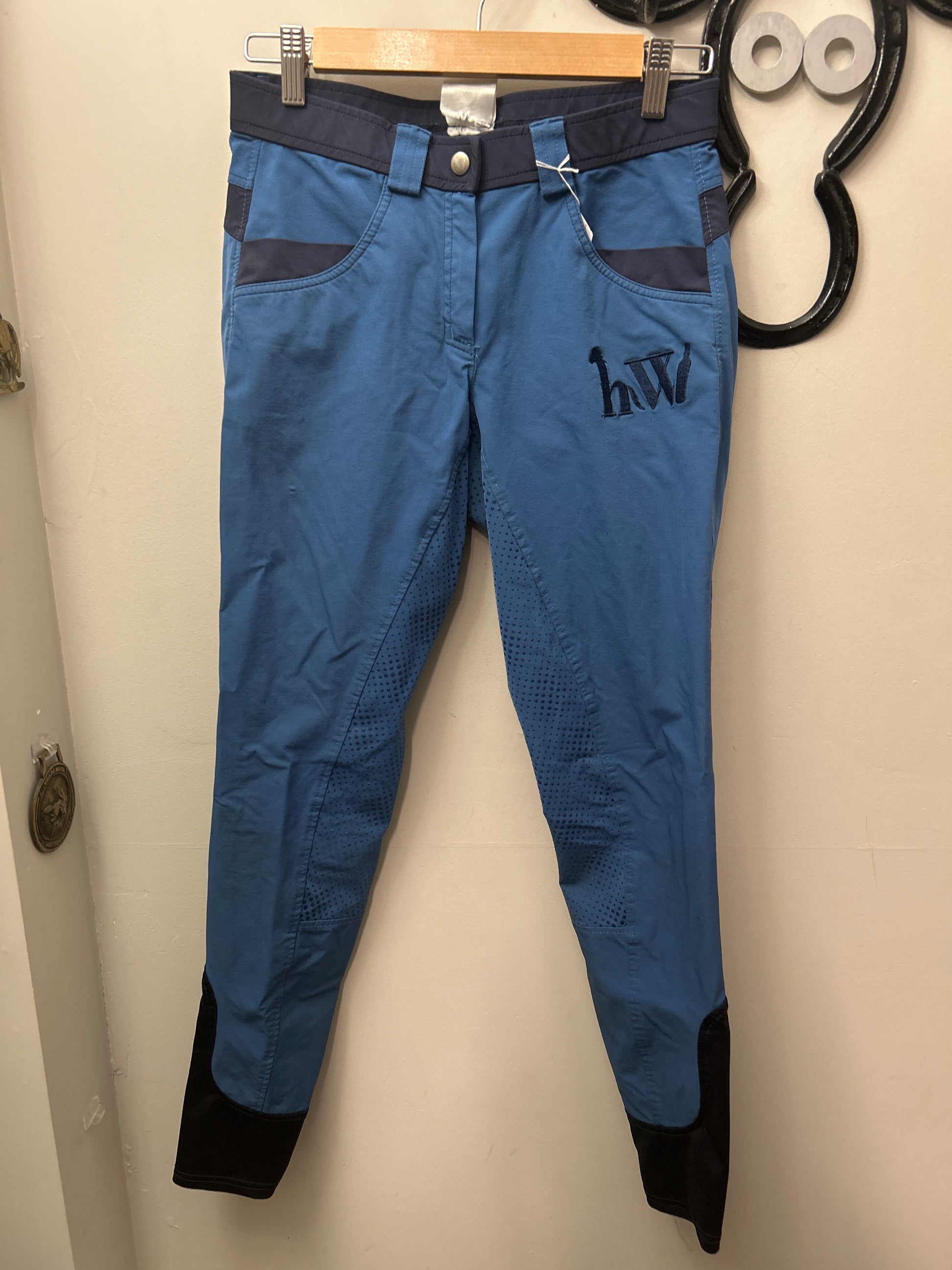 hahaWhatever Blue Breeches 28-Breeches-Consignment-Evolution Equestrian Co.