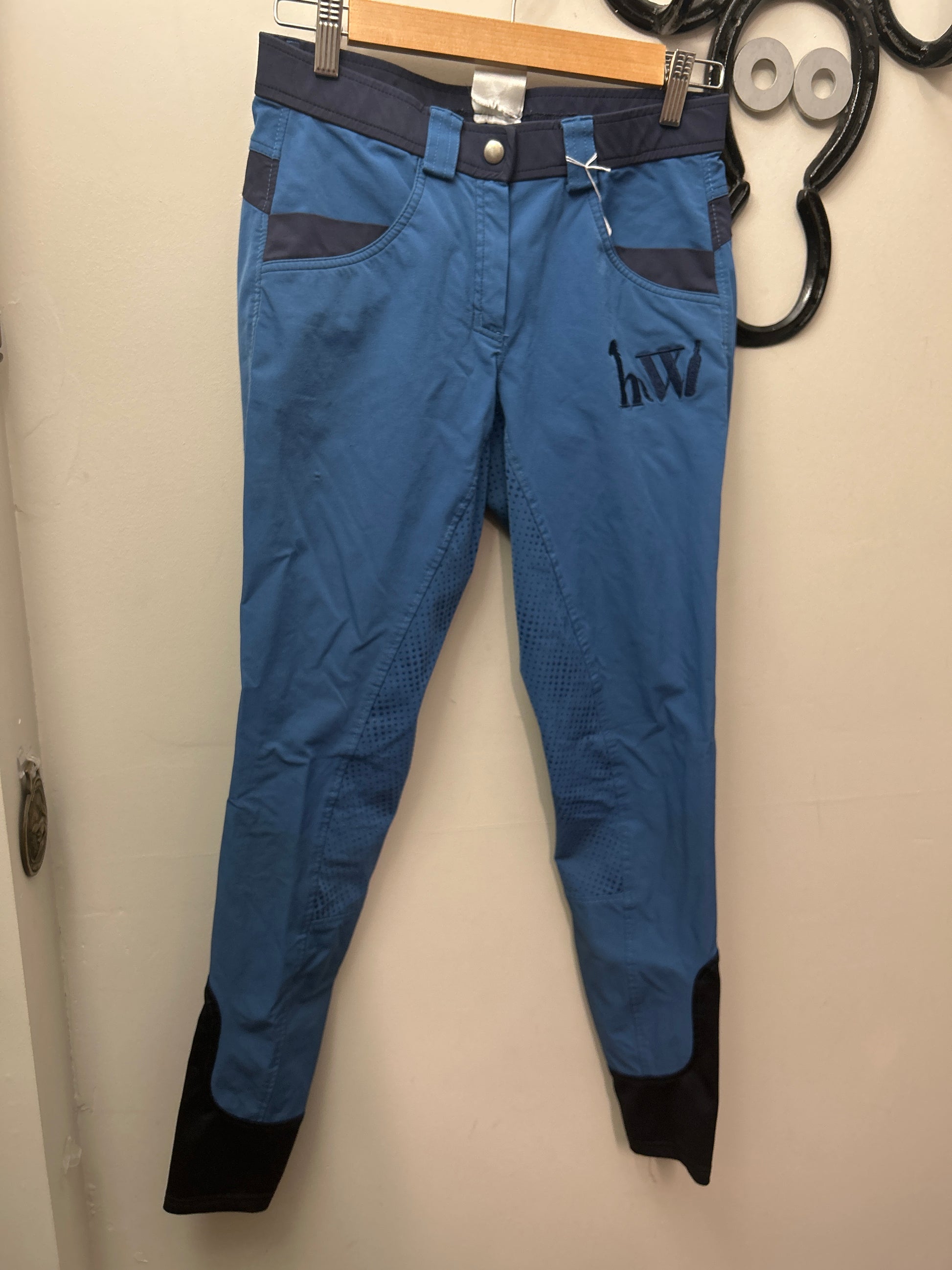 hahaWhatever Blue Breeches 28-Breeches-Consignment-Evolution Equestrian Co.