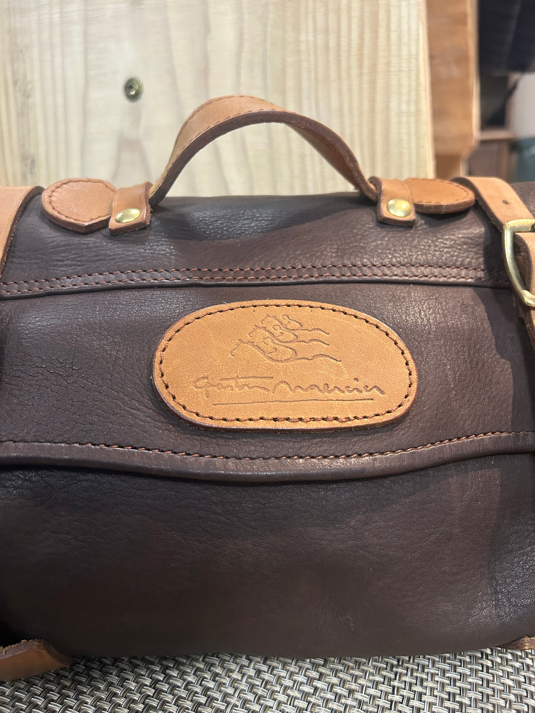 Gaston Mercier Cantle French Leather Bag
