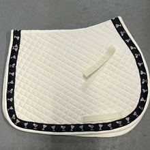 Load image into Gallery viewer, White Saddle Pad with Martini Trim
