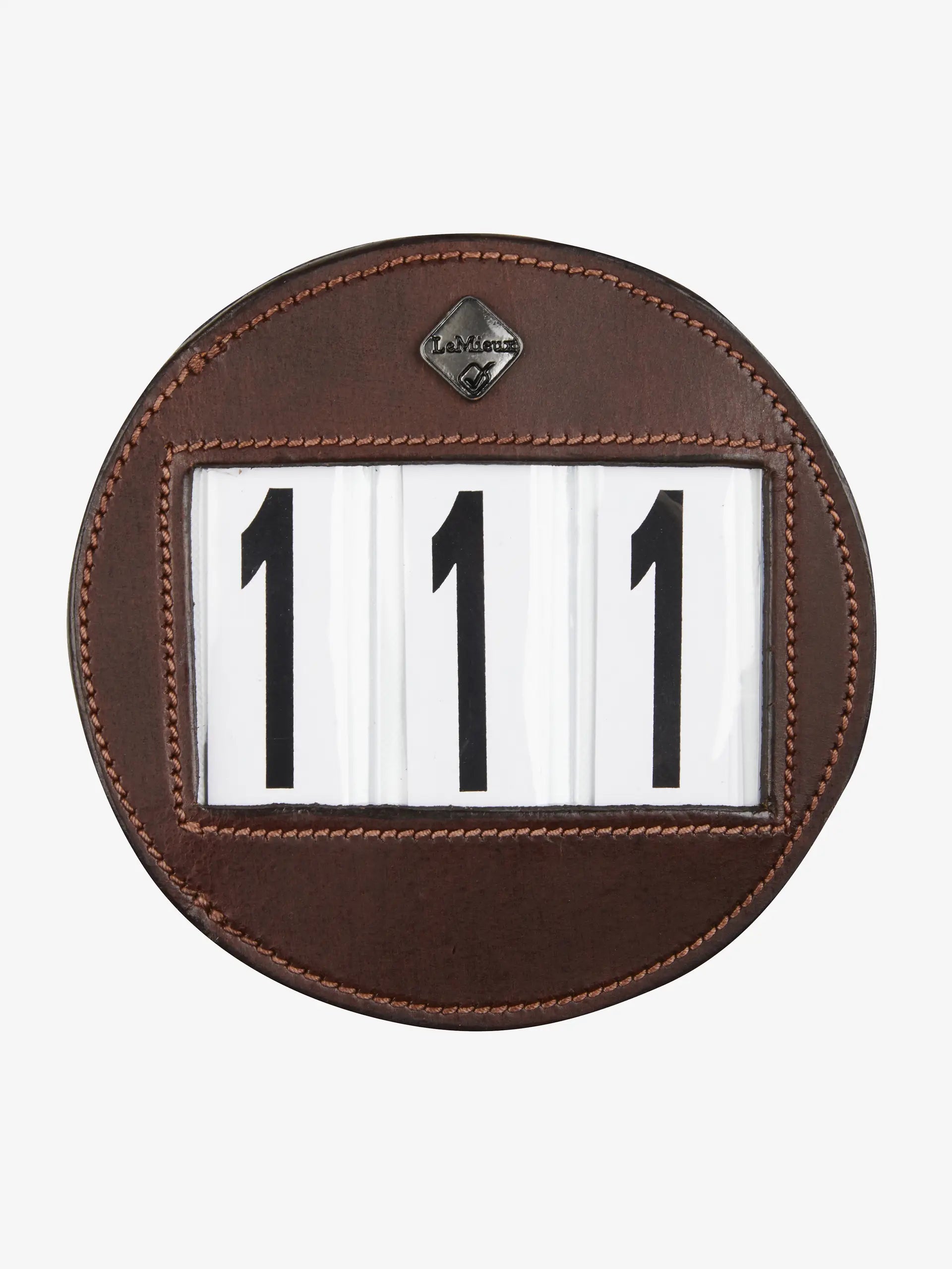 LeMieux Bridle Number Holder-English Accessories-LeMieux-Brown-Evolution Equestrian Co.